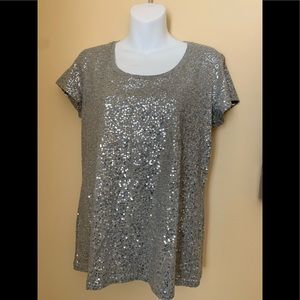 Calvin Klein | Sequence Grey Scoop Neck t-shirt